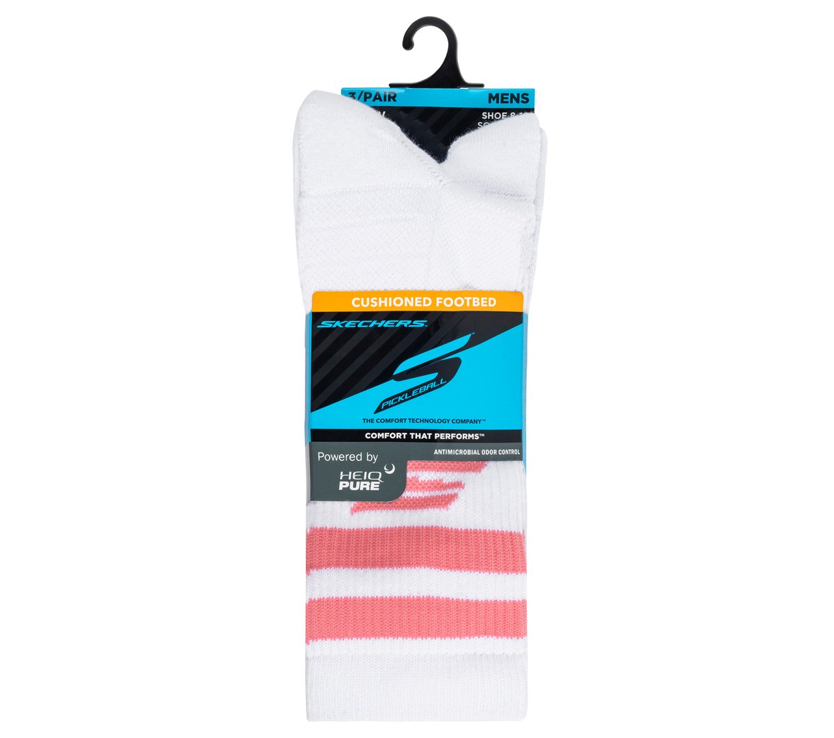 Skechers Clothing 3 Pack Performance Pickleball Crew Socks
