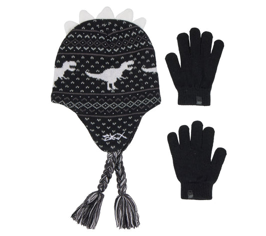 Skechers Clothing Glow In The Dark Dino Hat Set